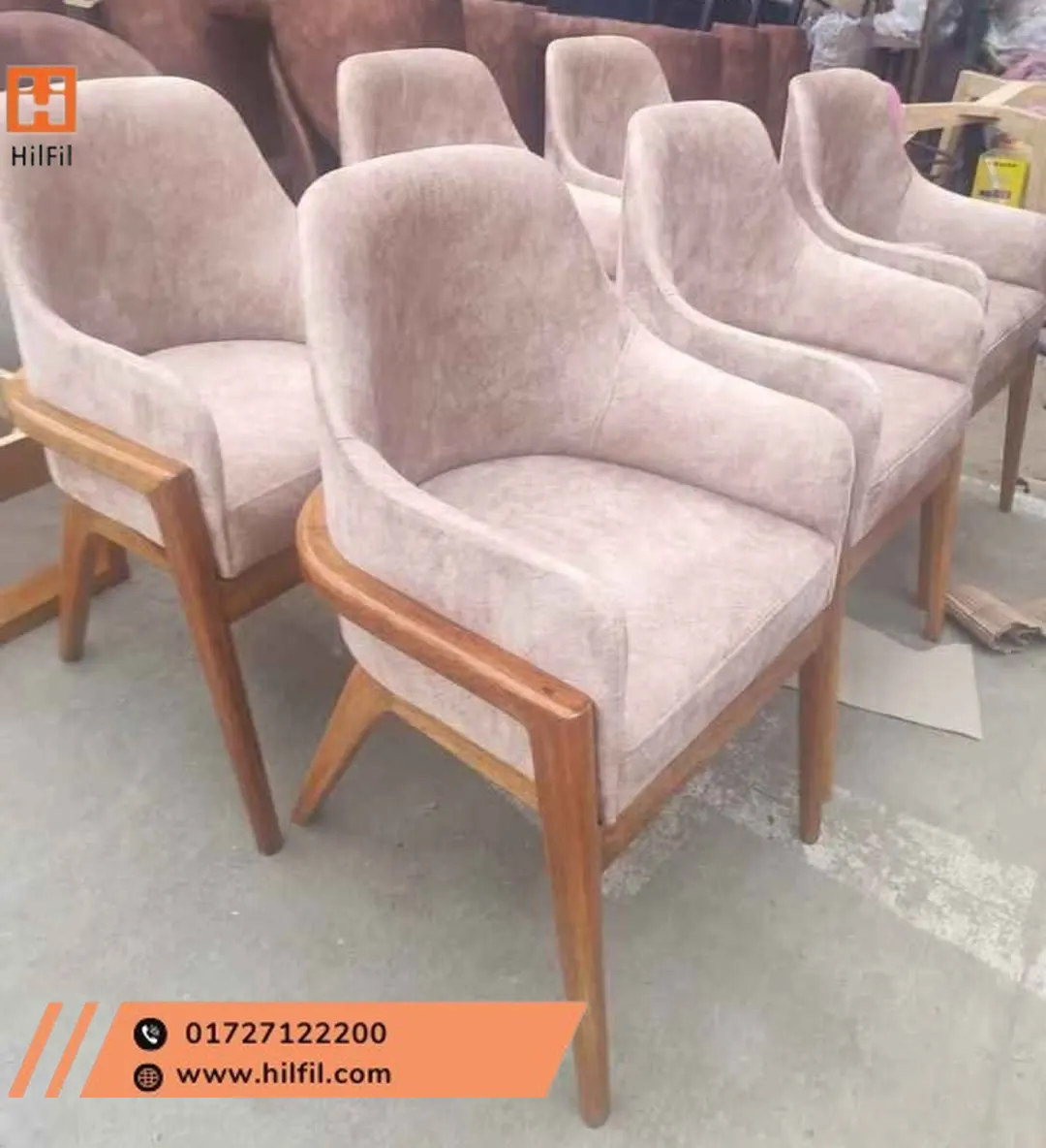 COLAMY Fabric Side Dining Chairs Set of 4, Wingback Upholstered Dining Room Chairs with Tufted Button, Living Room Chairs for Home Kitchen, Beige