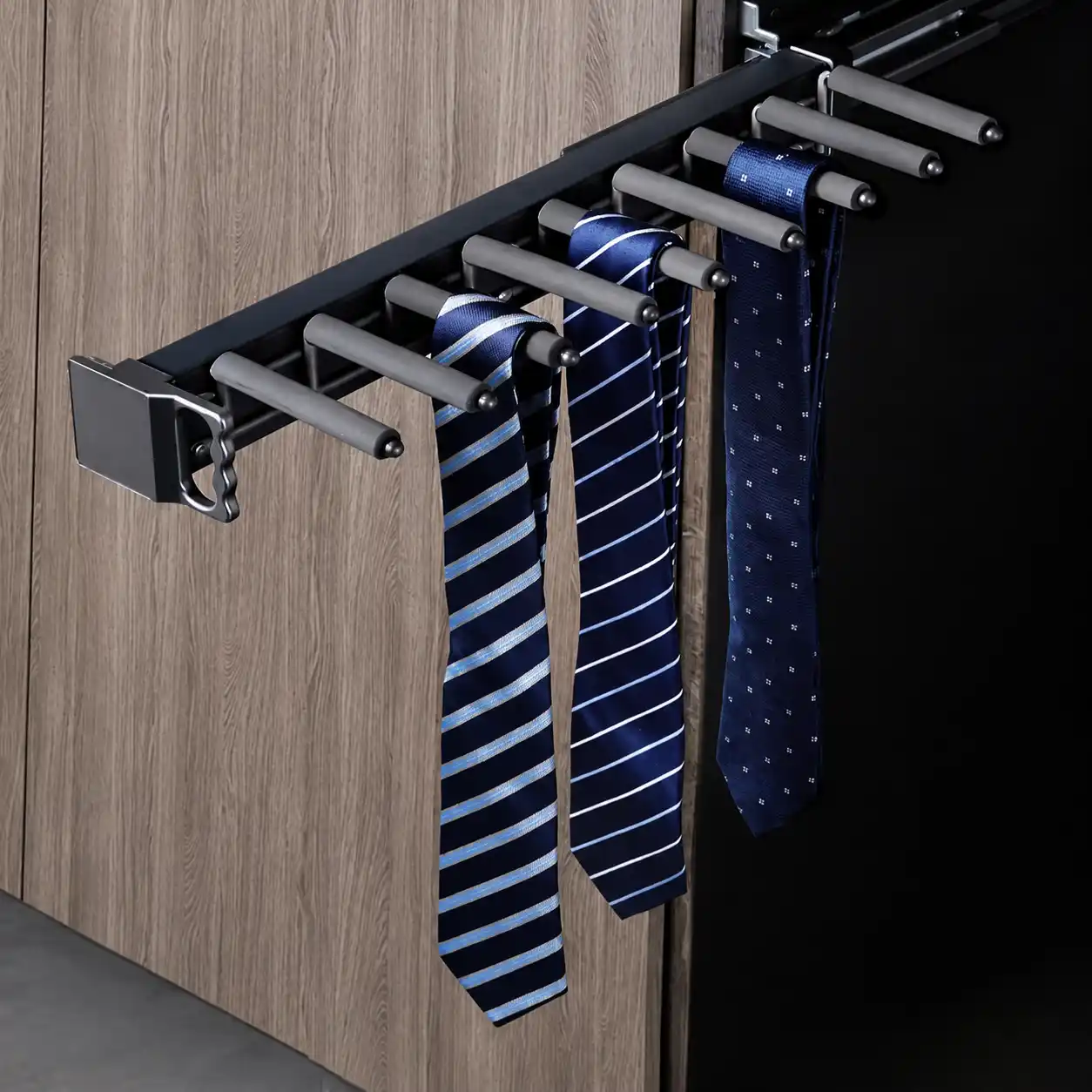 Pull-Out Tie Rack for Wardrobe – Premium Tie Organizer