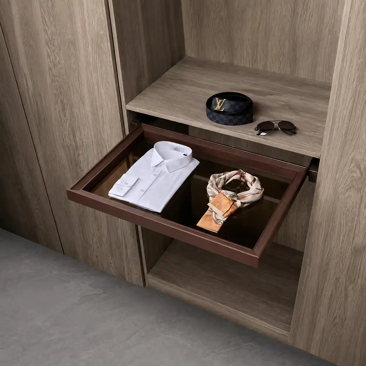 Pull-Out Wardrobe Tray – Clothes & Accessories Storage Drawer