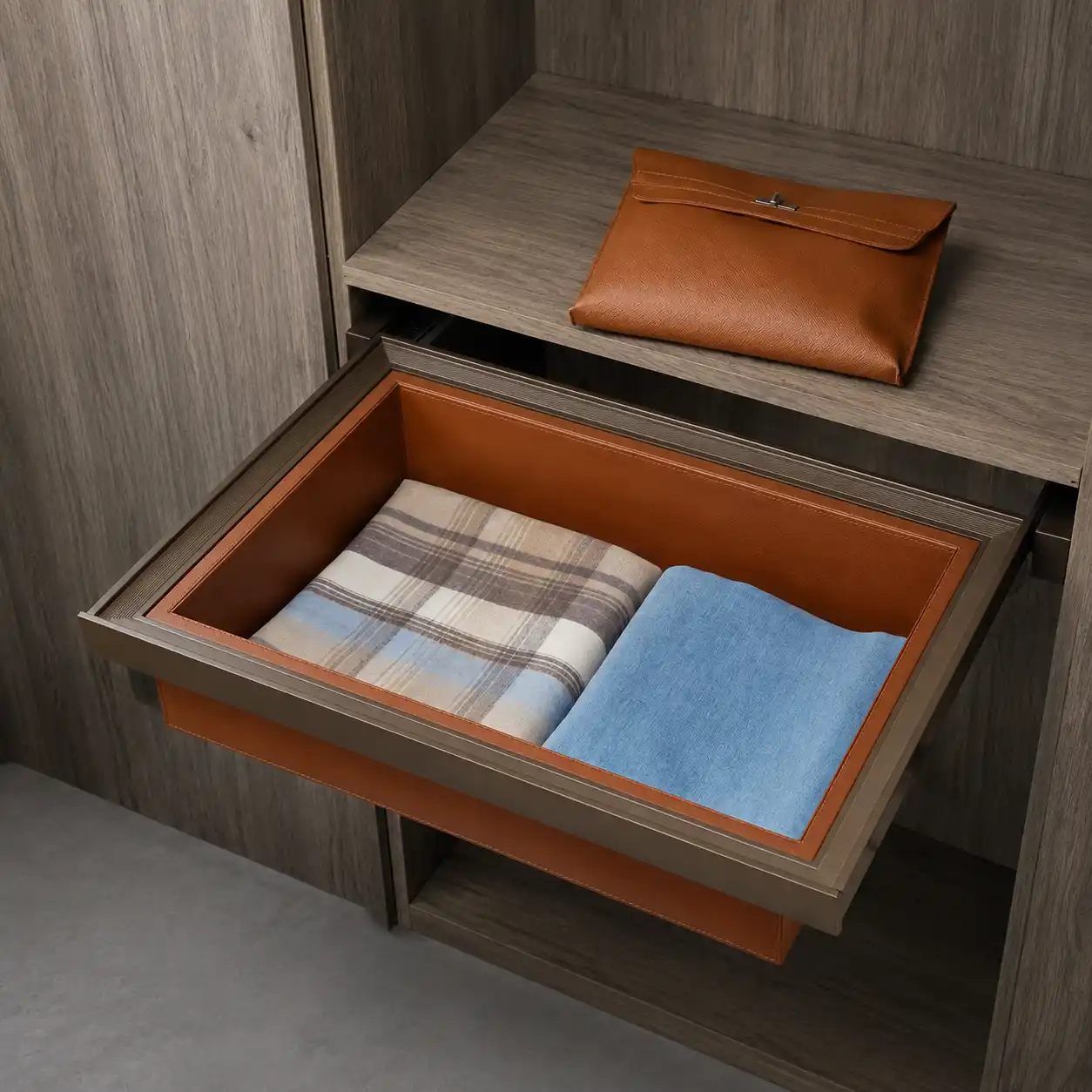 Pull-Out Blanket Storage Drawer – Wardrobe Bedding Organizer