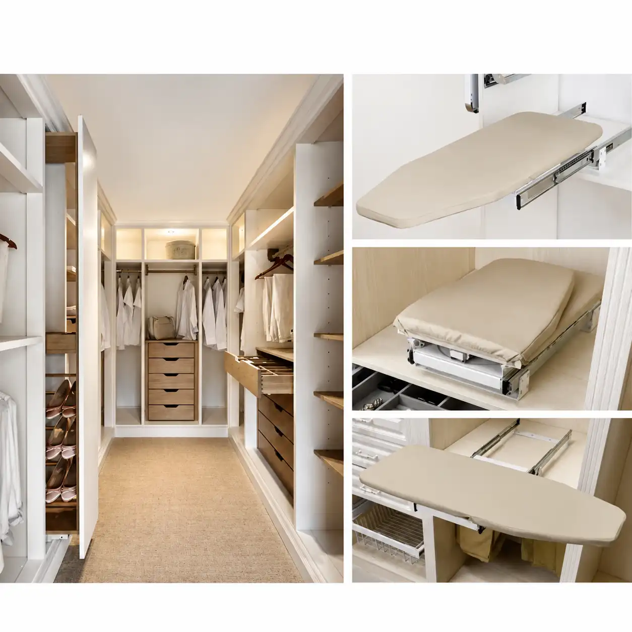 Foldable Pull-Out Wardrobe Ironing Board