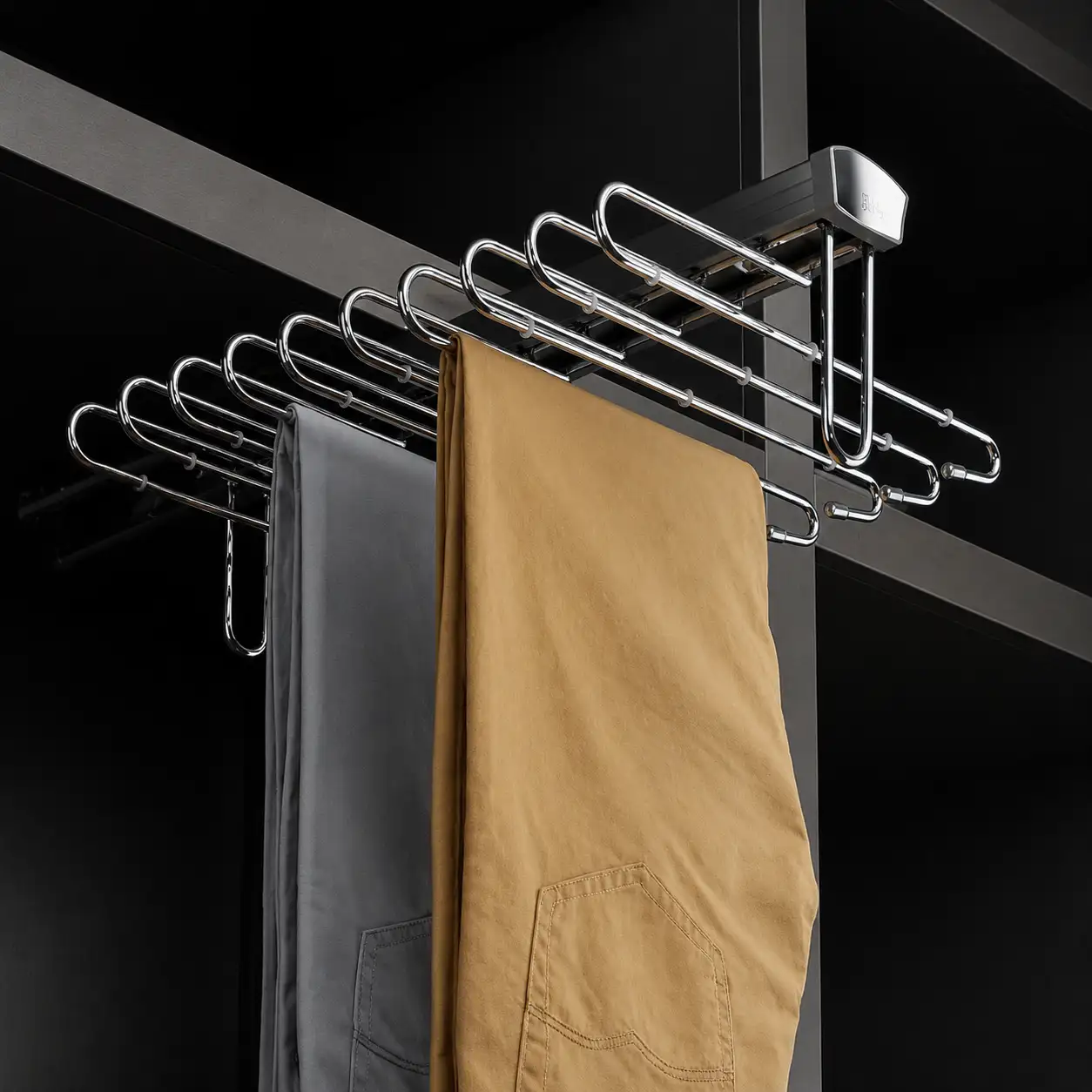 Chrome Pull-Out Pant Rack
