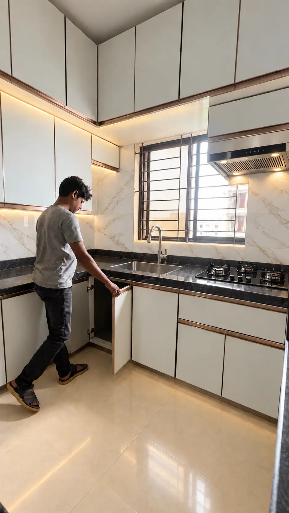 Modern Smart Kitchen Interior Project – Bashundhara J Block
